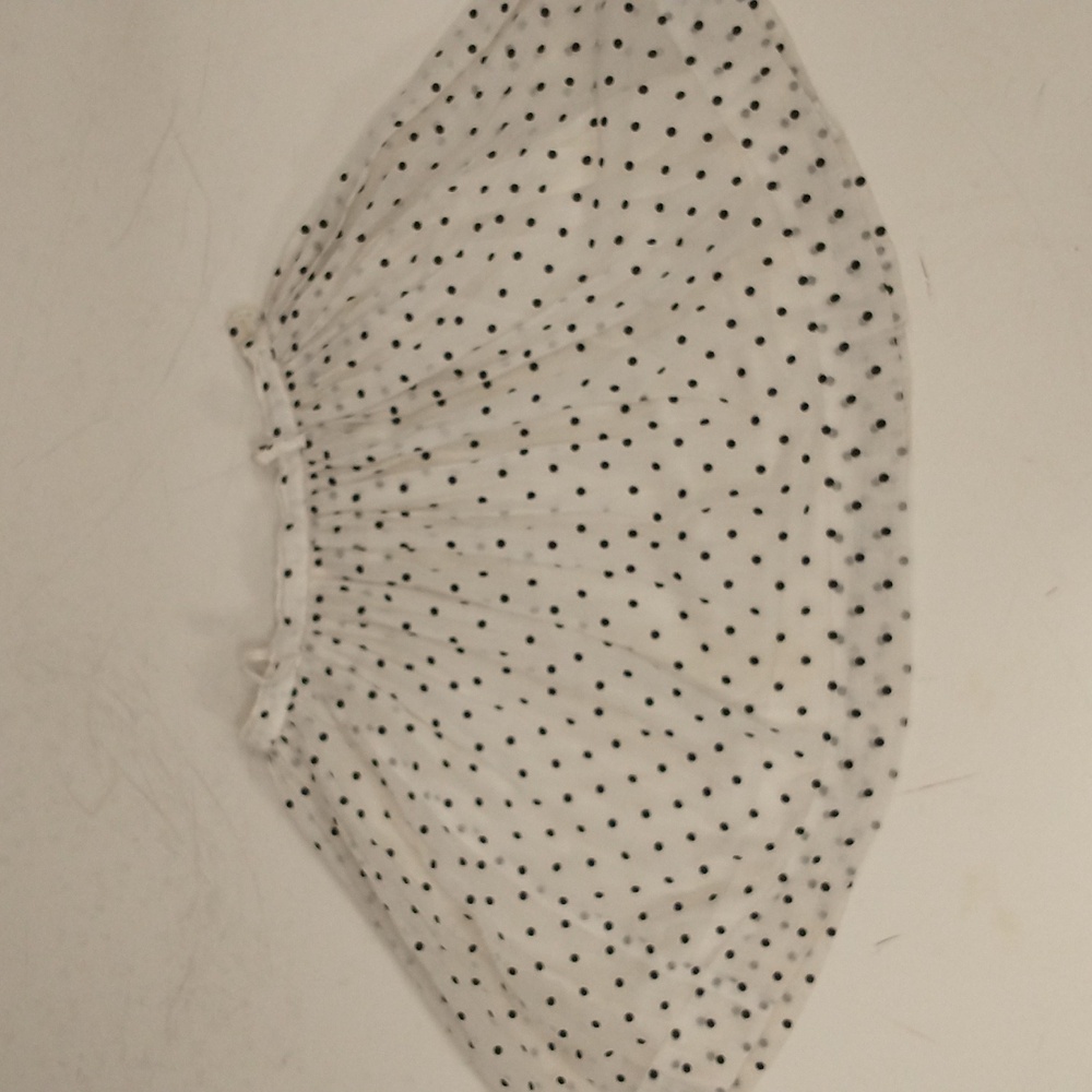 Vintage Polka Dot Flirty Mini Skirt 50s 60s Sheer Cotton USA Made Fun Feminine - Picture 9 of 10